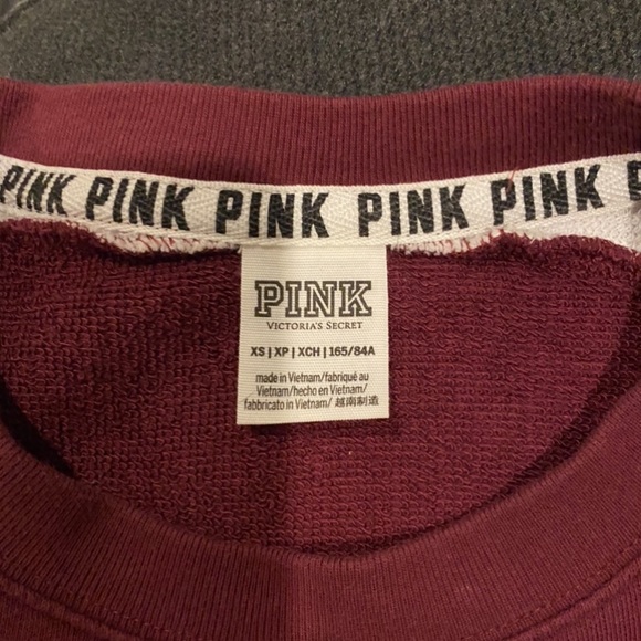 Pink Victoria secret burgundy sweater!! - Picture 2 of 2